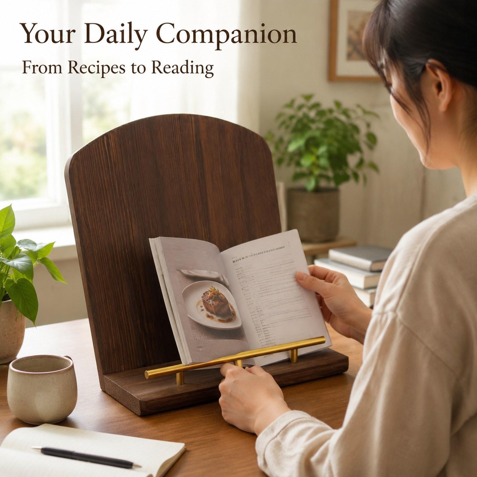 Wooden Cookbook Stand Recipe B - đánh giá và giá Home Cooking Book