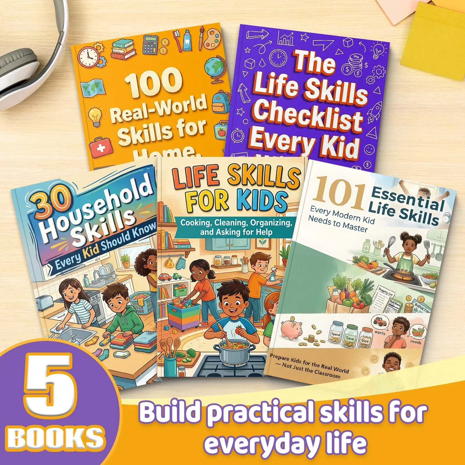 5-Book Kids Life Skills Collec - đánh giá và giá Home Cooking Book