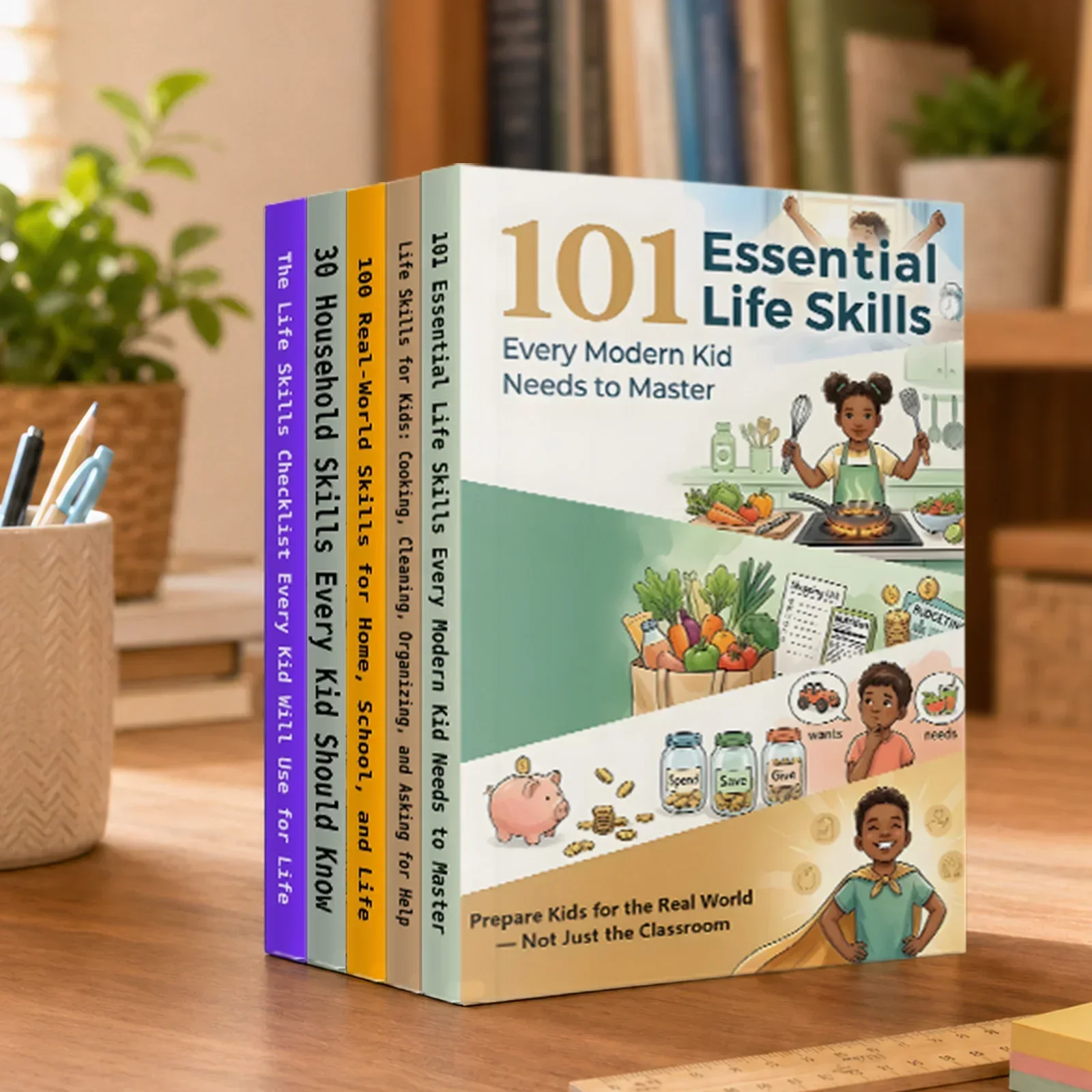 5-Book Kids Life Skills Collec - đánh giá và giá Home Cooking Book