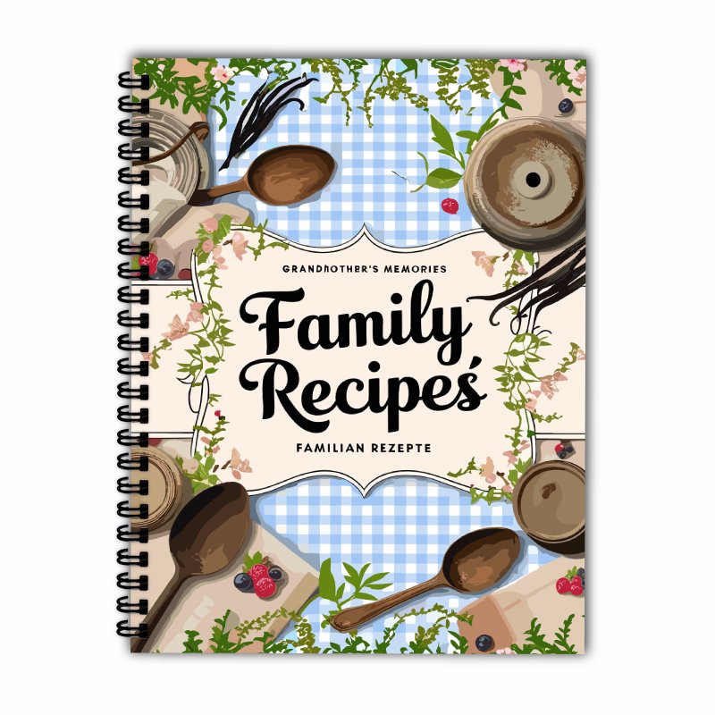 A5 Recipe Book, Blue Grid, Vin - đánh giá và giá Home Cooking Book