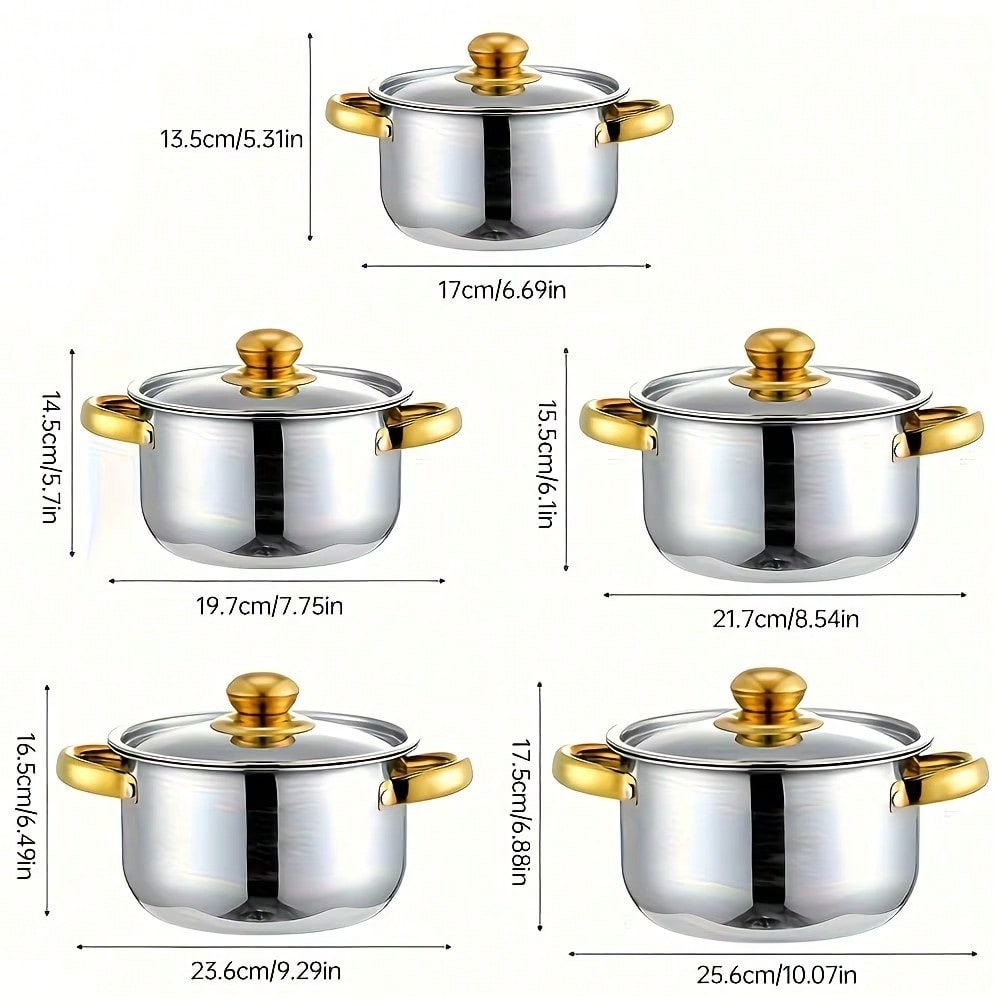 Stainless Steel Pot Set Modern - đánh giá và giá Home Cooking Restaurant